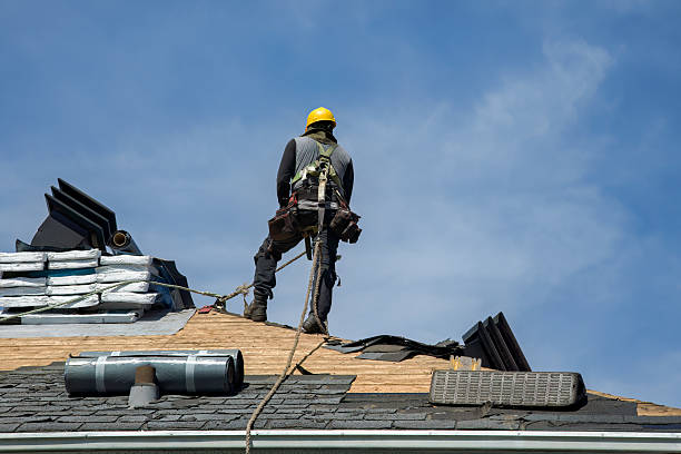 Professional Roofing technician working in Orleans, VT